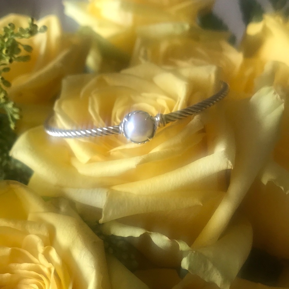 Authentic. David Yurman Pearl Bangle Bracelet.